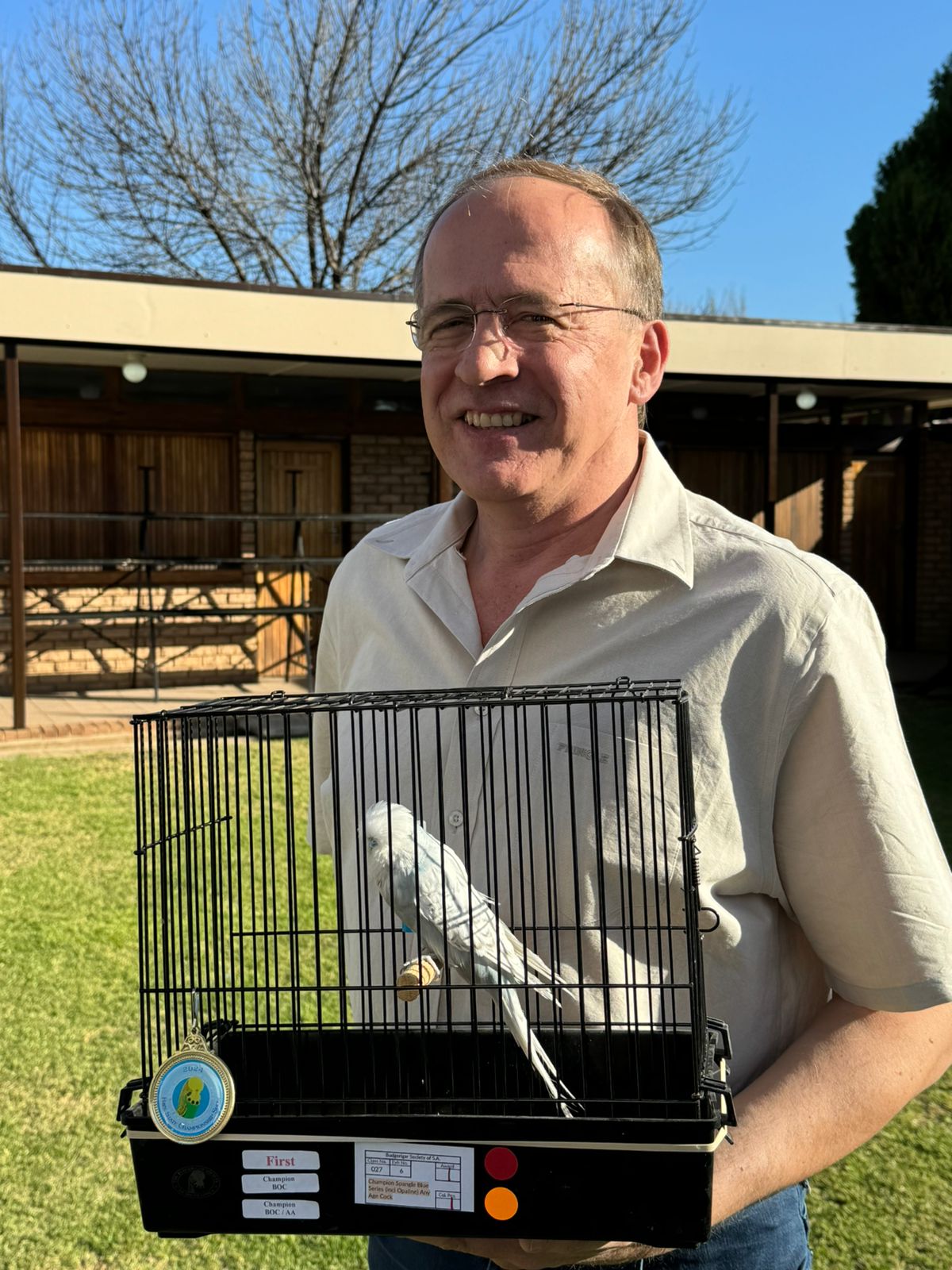 Tommie Roodt with the Best Bird on Show