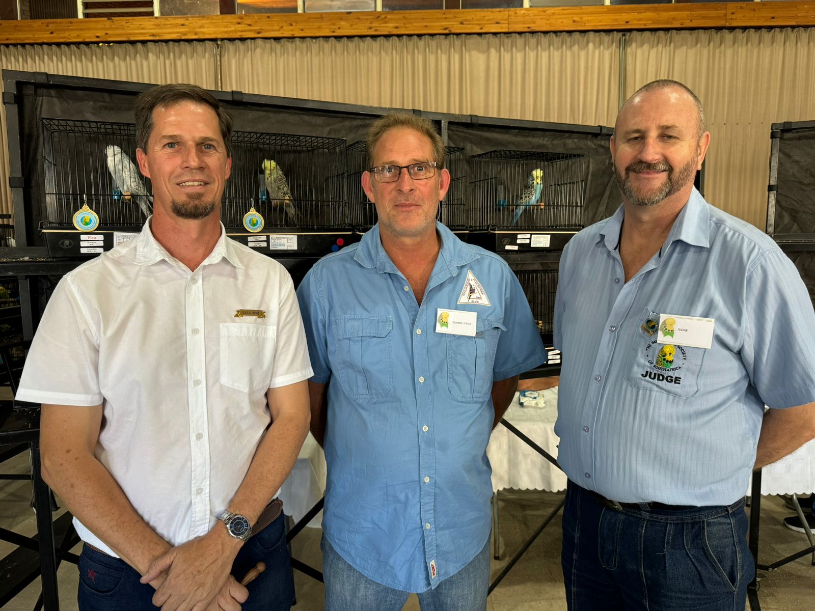 The Judges on the day were Deon Davie (left) and Ian Nel (Right) with Show Manager FP van der Merwe